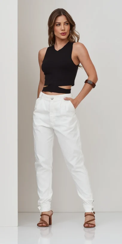 CROPPED TRICOT TIRA CINTURA