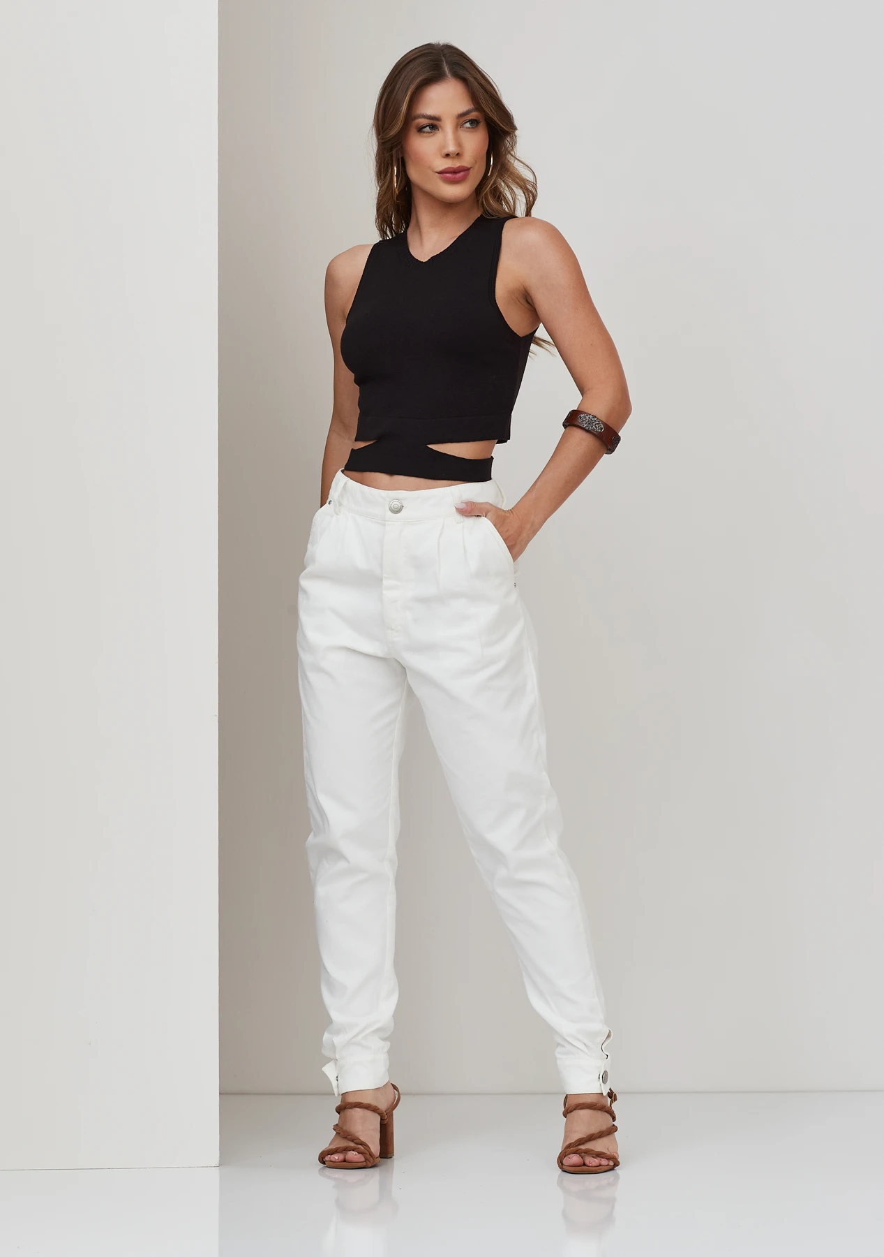 CROPPED TRICOT TIRA CINTURA