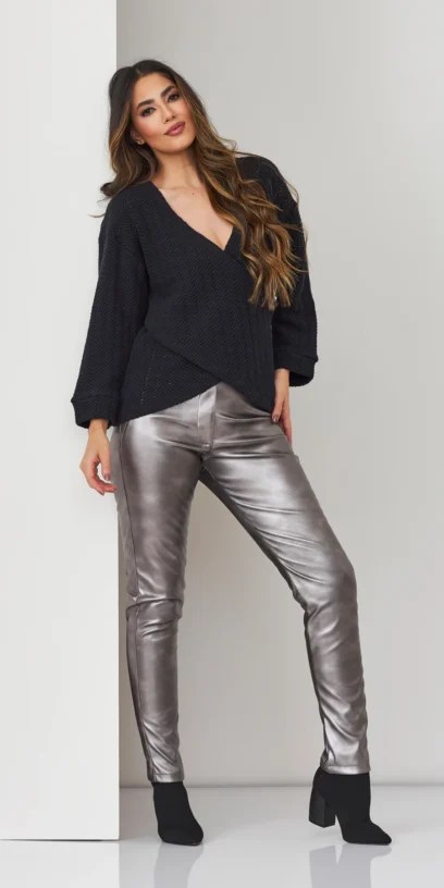 BLUSA DE MALHA FAIXA TRANSPASSE