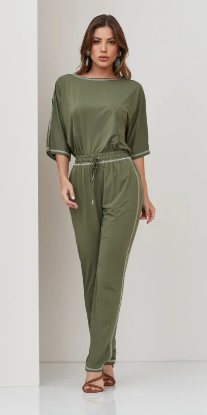 CONJUNTO DE MALHA COM PESPONTO