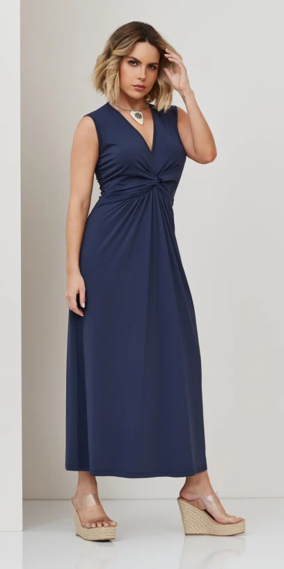 VESTIDO DE MALHA LONGO