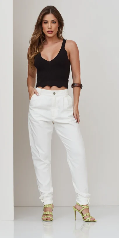CROPPED TRICOT MODAL DECOTE V BARRA ONDAS