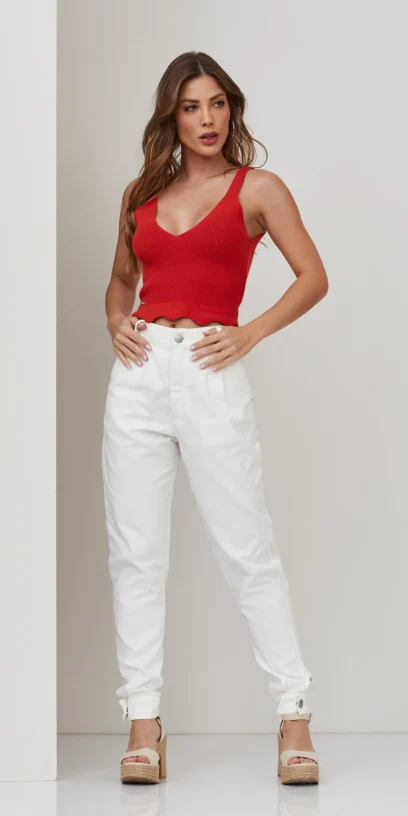 CROPPED TRICOT MODAL DECOTE V BARRA ONDAS