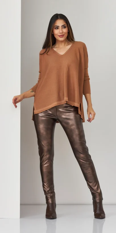 BLUSA TRICOT MODAL AMPLA DECOTE V