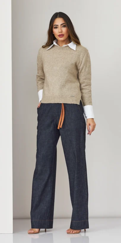SUÉTER CASHMERE GOLA REDONDA