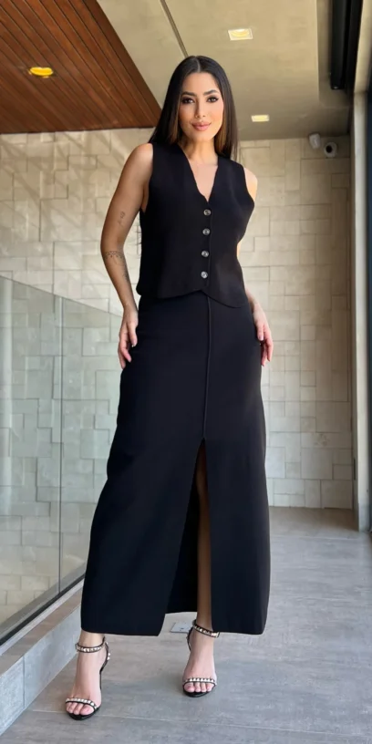 SAIA MIDI TRICOT MODAL