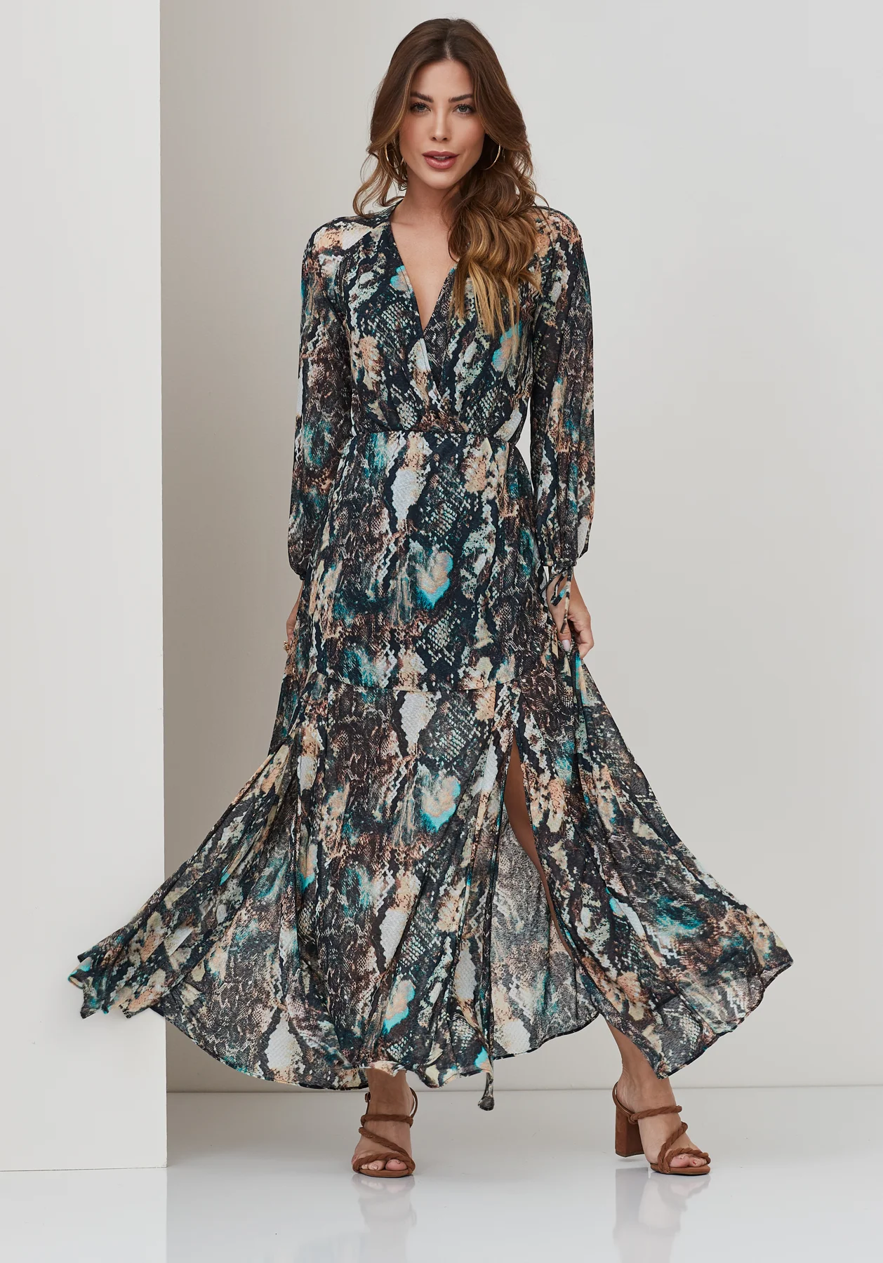 SAIA LONGA ESTAMPA SERPENTE