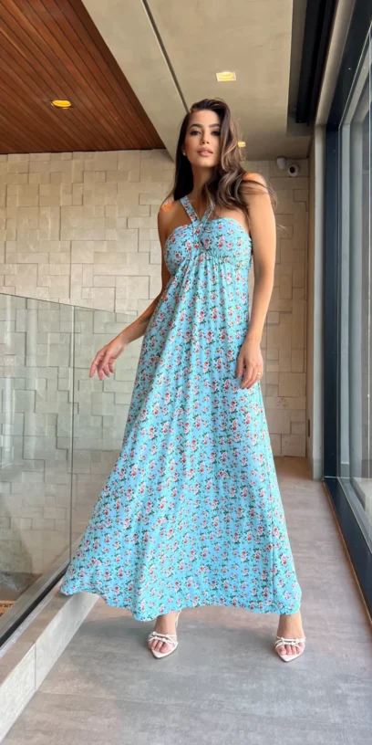 VESTIDO FRENTE ÚNICA ESTAMPA LIBERTY
