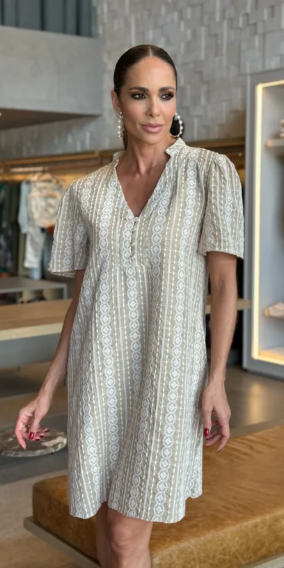 VESTIDO CURTO VOIL BORDADO