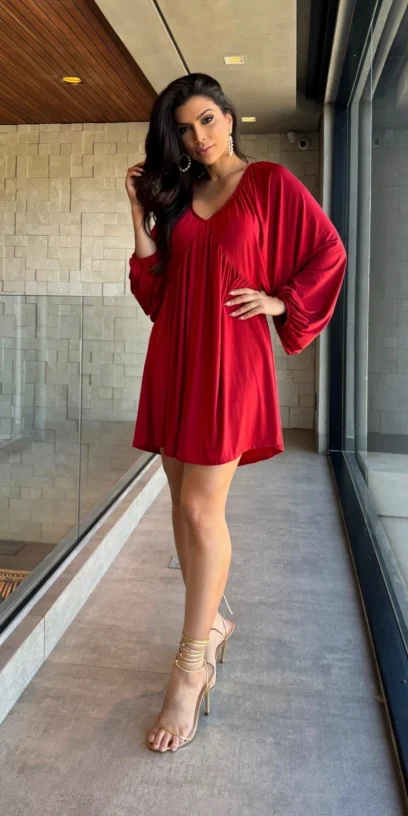 VESTIDO MANGAS AMPLAS