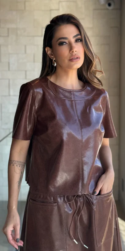 BLUSA PHYTON MARROM