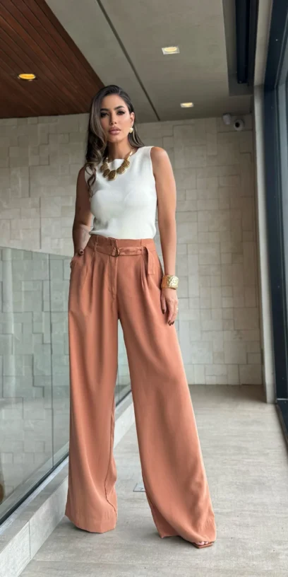 CALÇA ALFAIATARIA PASSANTE FIVELAS