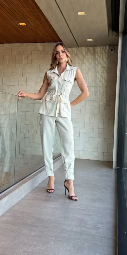 CALÇA CARGO BOLSOS UTILITÁRIOS