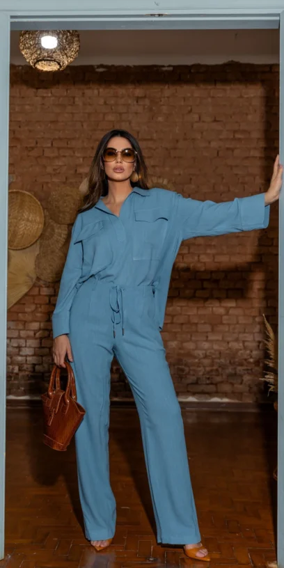 CALÇA VISCOLINHO COM AMARRAÇÃO