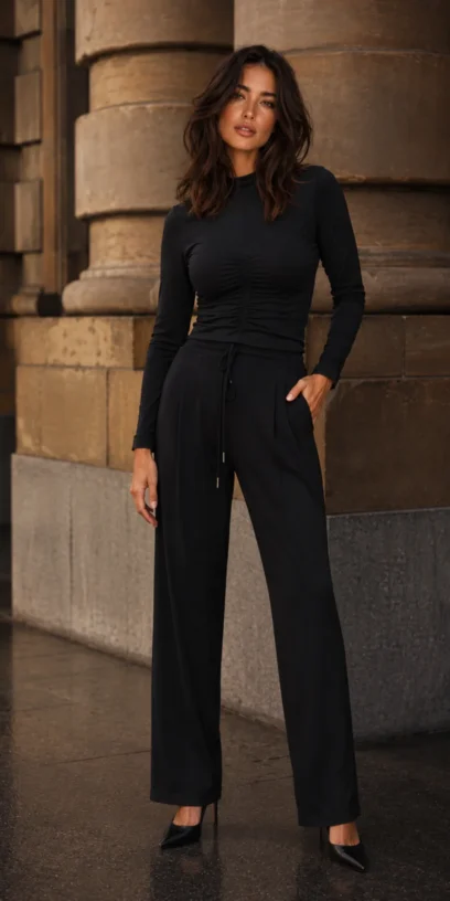 CALÇA DE MALHA COM AMARRAÇÃO