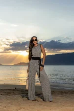 CALÇA TRICOT COM CORDÃO